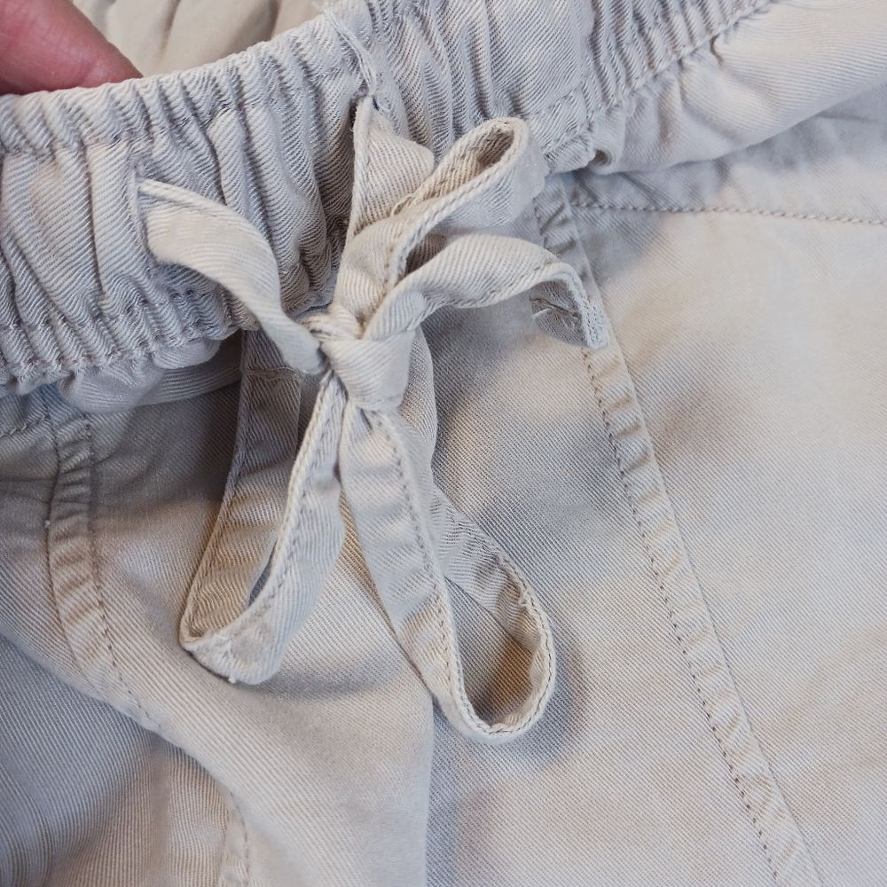 NICOLE MILLER Cargo Joggers Casual Pants 100% Lyocell Pockets Pull On Tan Size S - Picture 6 of 11